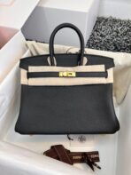 HM BIRKIN 25CM BLACK TOGO LEATHER GOLD HARDWARE - 图片 3