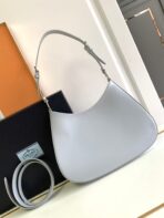 CLEO 30 GREY BRUSHED LEATHER SHOULDER BAG - 图片 3