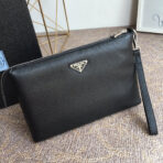 CLUTCH 29 IN BLACK GRAINED CALFSKIN SILVER HARDWARE - 图片 2