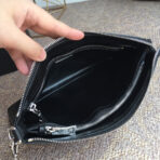 CLUTCH 29 IN BLACK GRAINED CALFSKIN SILVER HARDWARE - 图片 7