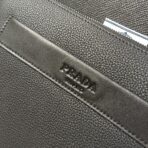 CLUTCH 26 IN BLACK DEERSKIN EMBOSSED LOGO - 图片 2
