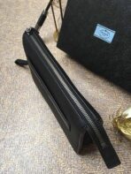 CLUTCH 26 IN BLACK DEERSKIN EMBOSSED LOGO - 图片 3