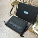 CLUTCH 26 IN BLACK DEERSKIN EMBOSSED LOGO - 图片 7