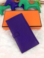 HM BEARN WALLET 17.5 PURPLE TOGO SILVER HARDWARE - 图片 4