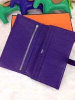 HM BEARN WALLET 17.5 PURPLE TOGO SILVER HARDWARE - 图片 3