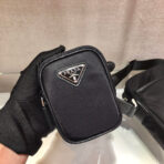 CROSSBODY BAG 20 IN BLACK RE-NYLON AND SAFFIANO LEATHER TRIM - 图片 9