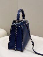 PEEKABOO ISEEU 33 IN NAVY BLUE GRAINED CALFSKIN SILVER HARDWARE - 图片 9
