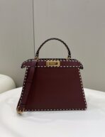 PEEKABOO ISEEU 33 IN SANGRIA RED GRAINED CALFSKIN GOLD HARDWARE - 图片 2
