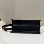 PEEKABOO ISEEU 27 IN BLACK SMOOTH CALFSKIN WITH WOVEN TRIM GOLD HARDWARE - 图片 8