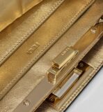 PEEKABOO ISEEU 33 IN GOLD METALLIC CALFSKIN GOLD HARDWARE - 图片 2