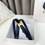 CL Belt 18mm Black Crocodile Embossed Calfskin Ghw - 图片 6