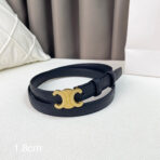 CL Belt 18mm Black Crocodile Embossed Calfskin Ghw - 图片 2
