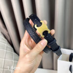 CL Belt 18mm Black Crocodile Embossed Calfskin Ghw - 图片 3