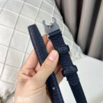 CL Belt 18mm Black Crocodile Embossed Calfskin Shw - 图片 3