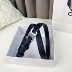 CL Belt 18mm Black Crocodile Embossed Calfskin Shw - 图片 6