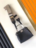Peekaboo Mini Selleria Bag 23cm black leather shw with 220 hand-sewn stitches - 图片 4