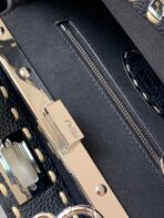 Peekaboo Mini Selleria Bag 23cm black leather shw with 220 hand-sewn stitches - 图片 6