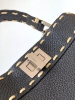 Peekaboo Mini Selleria Bag 23cm black leather shw with 220 hand-sewn stitches - 图片 2