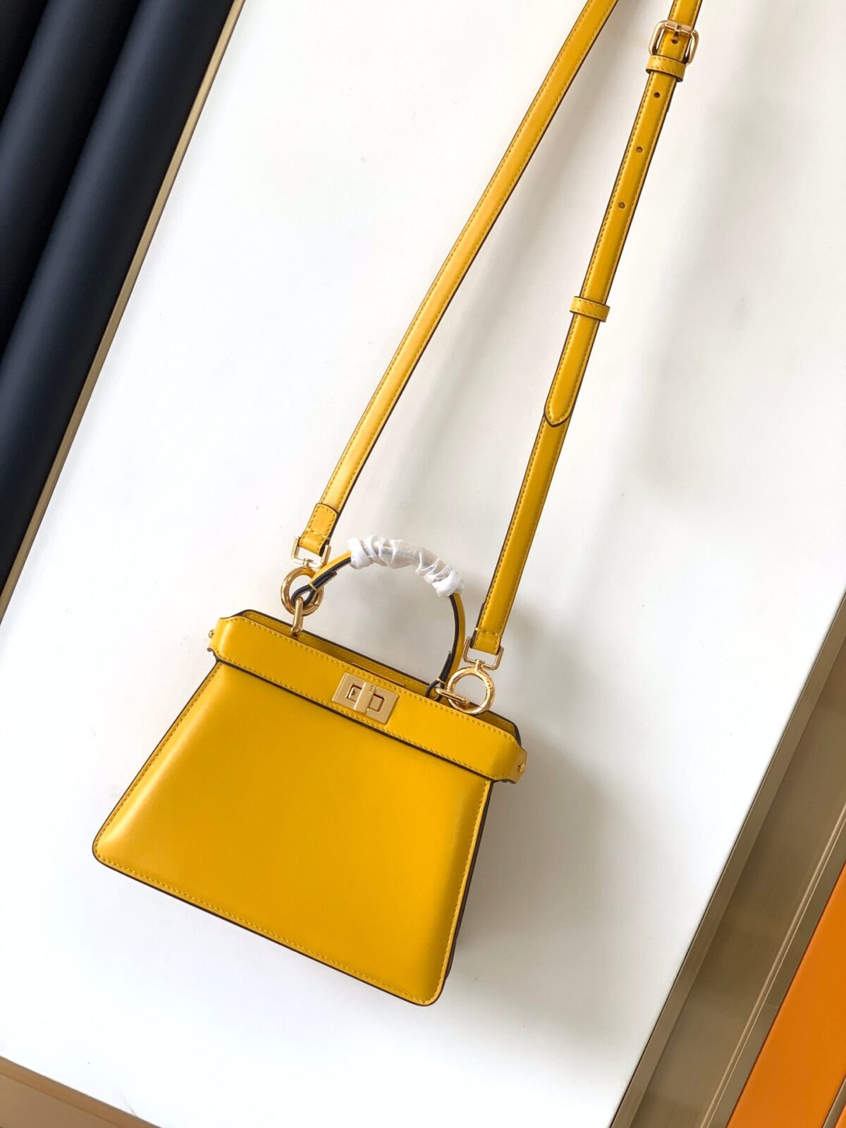 Peekaboo ISeeU Petite 20 Bag Yellow Lambskin Ghw - 图片 2
