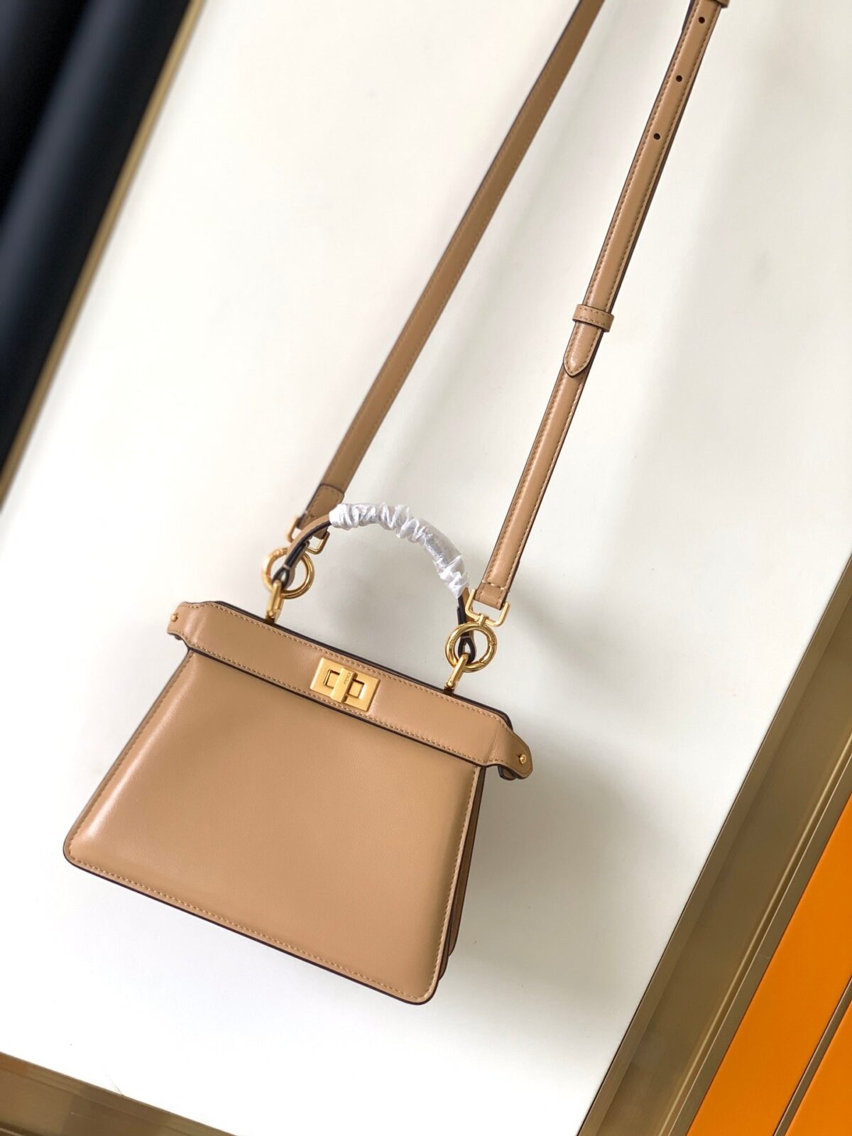 Peekaboo ISeeU Petite 20 Bag Light Brown Lambskin Ghw - 图片 2