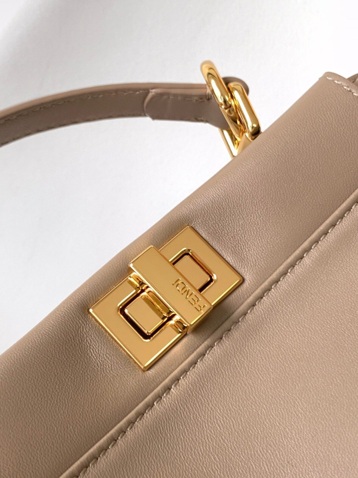 Peekaboo Mini 23cm Bag light brown lambskin gold hardware - 图片 2