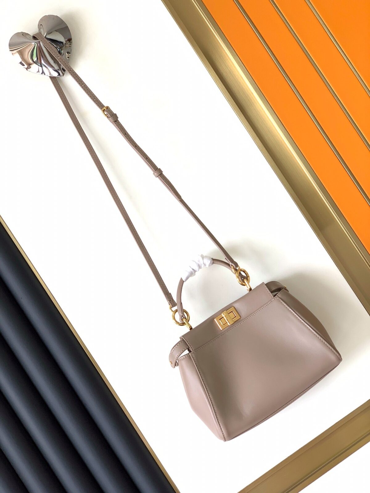 Peekaboo Mini 23cm Bag light brown lambskin gold hardware - 图片 5