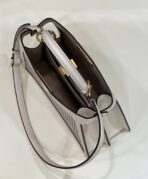 PEEKABOO ISEEU 34 IN WHITE PERFORATED CALFSKIN GOLD HARDWARE - 图片 6