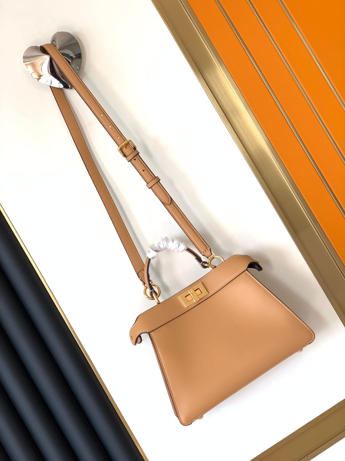 Peekaboo ISeeU Small 27cm Bag beige lambskin gold hardware - 图片 3