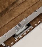 PEEKABOO ISEEU 33 IN SEPIA BROWN SUEDE SILVER HARDWARE - 图片 4