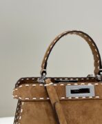 PEEKABOO ISEEU 33 IN SEPIA BROWN SUEDE SILVER HARDWARE - 图片 8