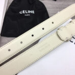 CL MEDIUM 25 MM TRIOMPHE BELT IN WHITE LEATHER GOLD HARDWARE - 图片 8