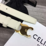 CL MEDIUM 25 MM TRIOMPHE BELT IN WHITE LEATHER GOLD HARDWARE - 图片 7