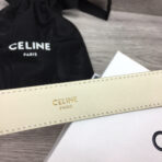 CL MEDIUM 25 MM TRIOMPHE BELT IN WHITE LEATHER GOLD HARDWARE - 图片 3