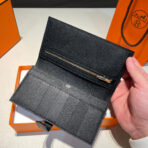 HM BEARN WALLET 17.5 BLACK EPSOM GOLD HARDWARE - 图片 2