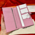 HM BEARN WALLET 17.5 PINK EPSOM SILVER HARDWARE - 图片 4