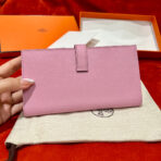 HM BEARN WALLET 17.5 PINK EPSOM SILVER HARDWARE - 图片 3