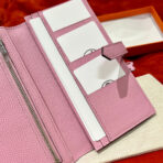 HM BEARN WALLET 17.5 PINK EPSOM SILVER HARDWARE - 图片 5