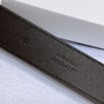 CL LARGE 35 MM BELT IN CHOCOLATE BROWN SUEDE LIGHT GOLD HARDWARE - 图片 7
