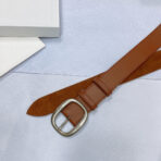 CL LARGE 35 MM BELT IN BRONZE BROWN CALFSKIN LIGHT GOLD HARDWARE - 图片 2
