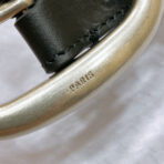 CL LARGE 35 MM BELT IN BLACK CALFSKIN LIGHT GOLD HARDWARE - 图片 6