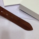 CL LARGE 35 MM BELT IN BLACK AND BROWN CALFSKIN GOLD HARDWARE - 图片 7