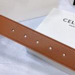 CL LARGE 35 MM BELT IN BRONZE BROWN CALFSKIN GOLD HARDWARE - 图片 9