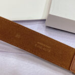 CL LARGE 35 MM BELT IN BRONZE BROWN CALFSKIN GOLD HARDWARE - 图片 8