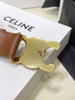 CL LARGE 30 MM TRIOMPHE BELT IN BRONZE BROWN GOLD HARDWARE - 图片 3