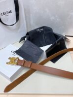 CL LARGE 30 MM TRIOMPHE BELT IN BRONZE BROWN GOLD HARDWARE - 图片 2