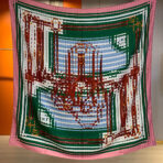 COACHING DEJA-VU SHAWL 135 CM IN COLORFUL CASHMERE AND SILK 379745 - 图片 7