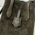 ORIGAMI MINI 19 IN ARMY GREEN LAMBSKIN AND SUEDE - 图片 2