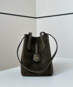 ORIGAMI MINI 19 IN ARMY GREEN LAMBSKIN AND SUEDE - 图片 7