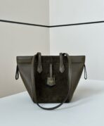 ORIGAMI MINI 19 IN ARMY GREEN LAMBSKIN AND SUEDE - 图片 9