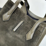 ORIGAMI MEDIUM 27 IN ARMY GREEN LAMBSKIN AND SUEDE - 图片 5